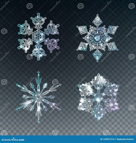 Ice Crystal Snowflakes Stock Vector Illustration Of Cold 130457216