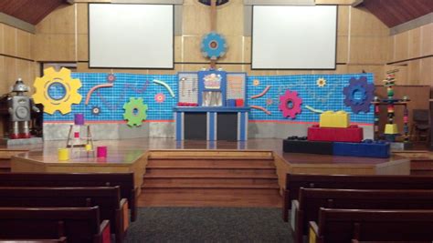 Workshop Of Wonders Vbs Stage Set Up Vbs Themes Science Themes