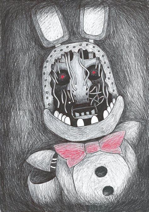 Bonnie Fnaf Coloring Pages Nights Drawing Draw Five Freddy Dibujos Step