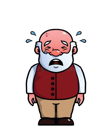 Old Man Crying Stock Vector Illustration Of Senior