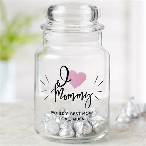 We Love Personalized Glass Treat Jar For Her Mrorganic Store