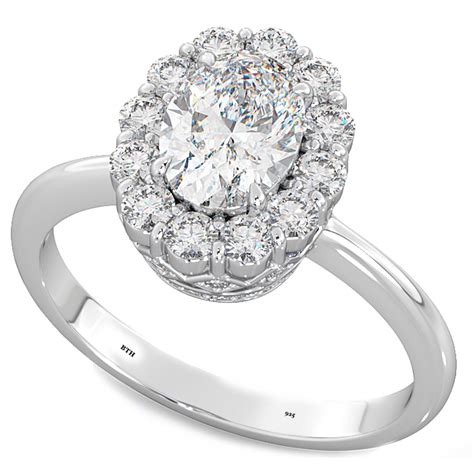 Ovalround Brilliant Cut Cz Vintage Wedding Engagement Ring 925 Silver