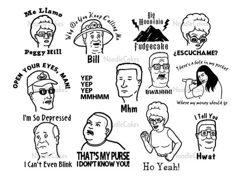 King Of The Hill Sticker Pack Vinyl Decals King Of The Hill Etsy