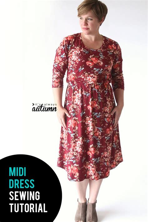 Easy Tee Shirt Midi Dress Sewing Tutorial Artofit