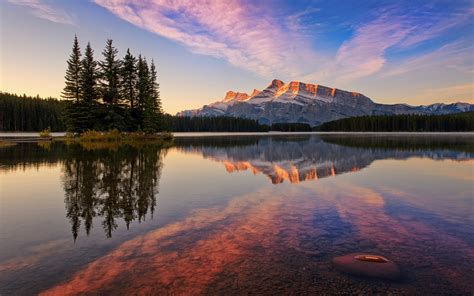Fonds Décran Parc National Banff Canada Jack Lac Forêt Montagnes
