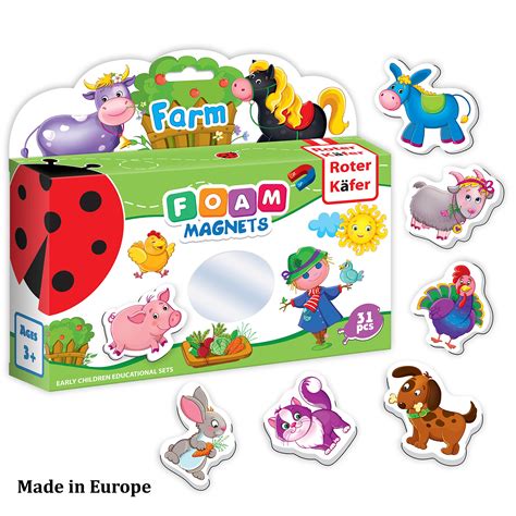 Fridge Magnets For Toddlers Farm Animals 31 Pcs
