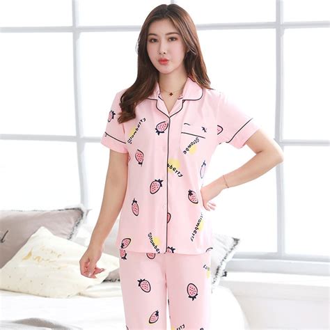 Womens Pajamas Sets 100 Cotton Kawaii Totoro Cartoon Sleepwear Nighty
