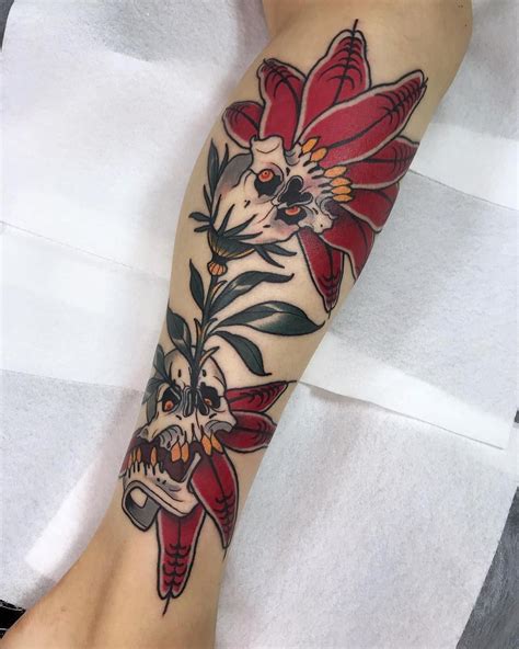 If you can't pick just one type of flower, then choose them all. Skull Flowers Tattoo | Tattoo Ideas and Inspiration ...