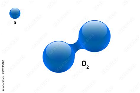 Chemistry Model Molecule Diatomic Oxygen O2 Scientific Element Formula