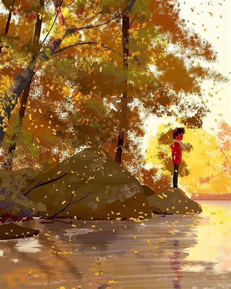 Pascal Campion Autumn Breeze Illustration Story Autumn Illustration