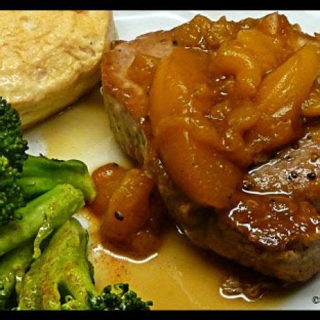 Recipe center cut pork loin chops. Pork Chops with Bourbon Peach Glaze Recipe - (3.3/5)