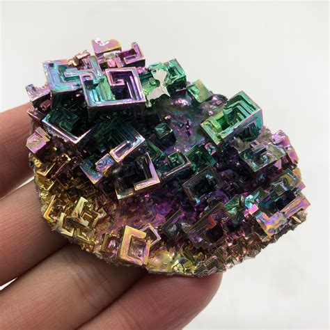 Gram Bismuth Rainbow Crystal Elementbi Gemstone Mineral Etsy