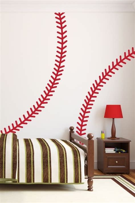 Baseball And Softball Stitches Large Wall Decals 32 Colors