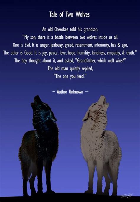 Which Wolf Are You Feeding Wolf Thoughts And Wisdom