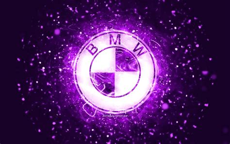 Download Wallpapers Bmw Violet Logo 4k Violet Neon Lights Creative