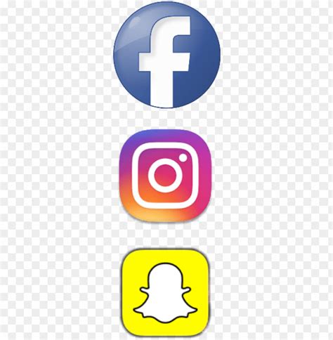 Facebook Instagram Snapchat Logo PNG Transparent With Clear Background