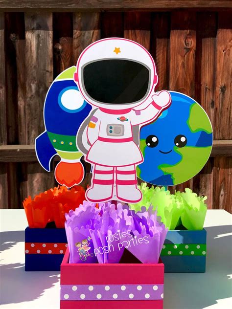 Outer Space Blast Off Centerpiece Decoration Spaceship Outer Etsy
