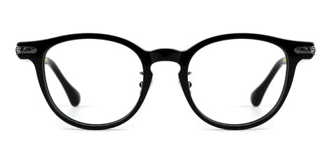 lars round eyeglasses in black sllac