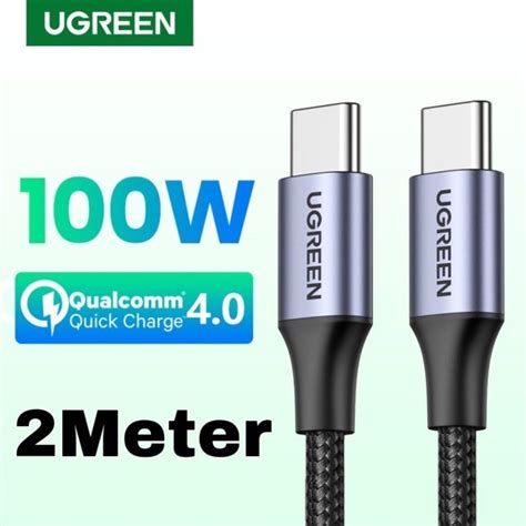 Jual Kabel Charger Ugreen Usb C To Usb C W M With Braided Original Terbaru