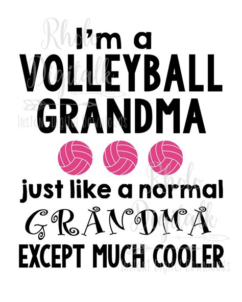 Volleyball Grandma-Instant Digital Download | Etsy | Digital download etsy, Digital, Digital ...