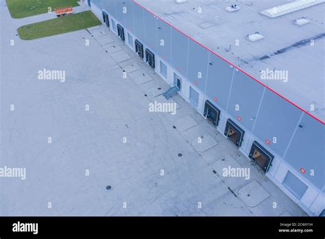 Loading Dock At A Warehouse Modern Logistics Center Docking Stations