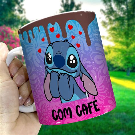 Arte Caneca Stitch com Café sem Café Elo7 Produtos Especiais