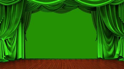 Green Screen Effect Movie Theater Curtain Golg Green Greenscreen