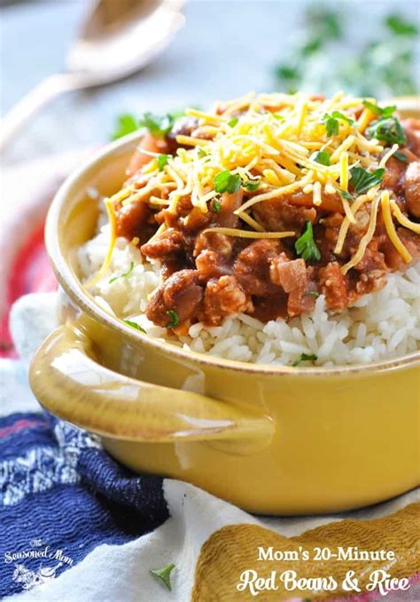 From tacos to soup to stroganoff, it takes just an hour—or less—to prepare these hearty meals made with ground beef. Mom's 20-Minute Red Beans and Rice - The Seasoned Mom