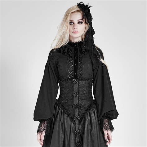 2017 Fall Winter Punk Gothic Gothic Lolita Lolita Lantern Sleeve Black