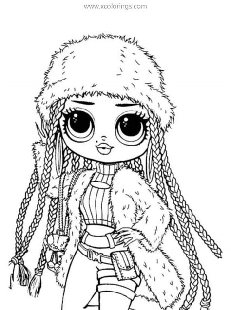 Coloring incredible lol doll pictures to print image ideas. LOL OMG Dolls Coloring Pages Snowlicious - XColorings.com