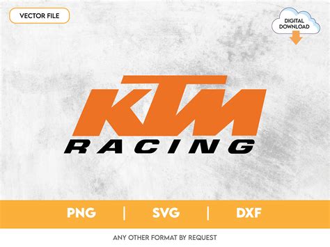 Ktm Racing Digital Logo Vector Dxf Png Svg Instant Download Etsy