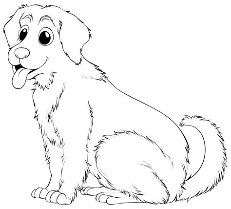 Golden Retriever Dog Outline