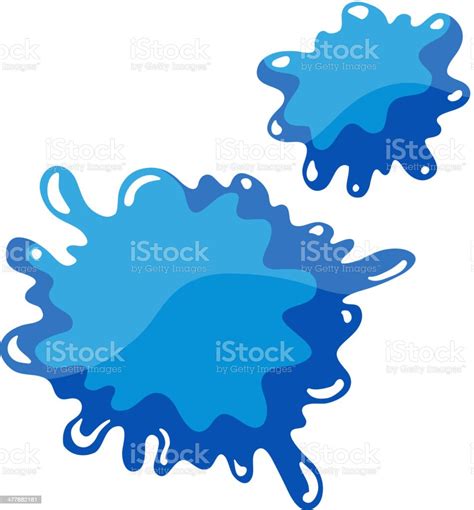 Blue Color Splash Stock Illustration Download Image Now Abstract