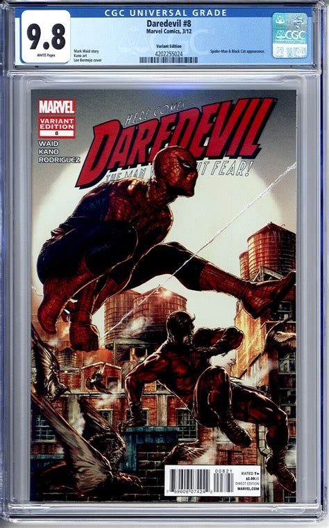 Daredevil 8 Gc 98 Bermejo Spider Man Incentive Variant Rare Htf 2011