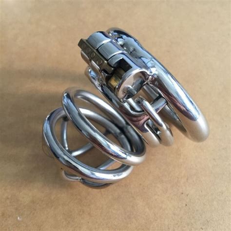 New Stainless Anti Off Penis Ring Cage Metal Male Chastity Device Cb6000s Devices Men Cock Cages
