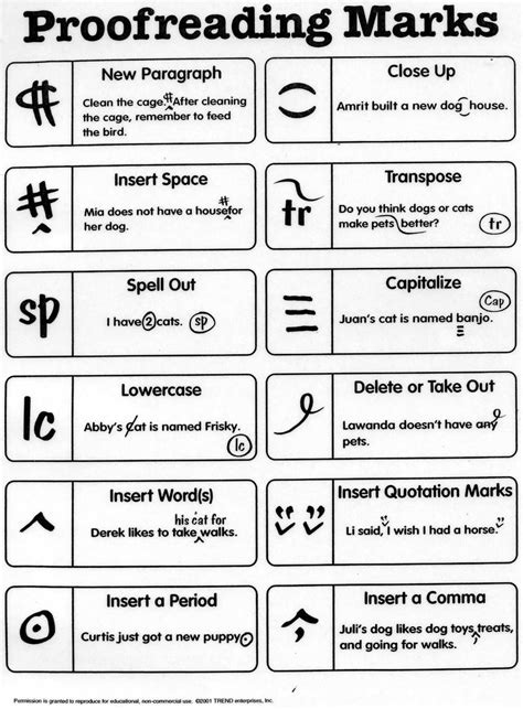 Printable Proofreading Marks Printable Word Searches