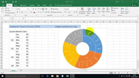 Sunburst Chart In Excel 2016 Hindi