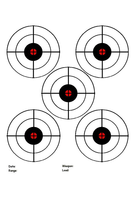 Free Targets Printable Printable Shooting Targets 85 X 11 Calendar