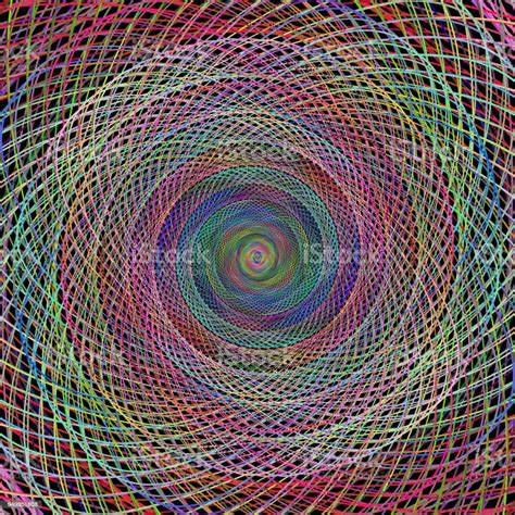 Hypnotic Spiral Fractal Art Design Background Stock Illustration