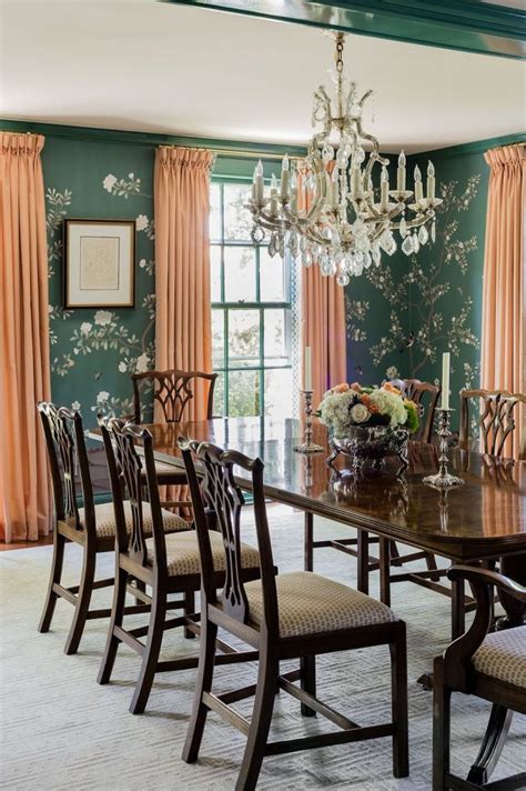 10 Eye Catching Dining Rooms With Wonderful Floral Wallpaper