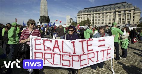 Protest Tegen De Groeiende Ongelijkheid Vrt Nws Nieuws