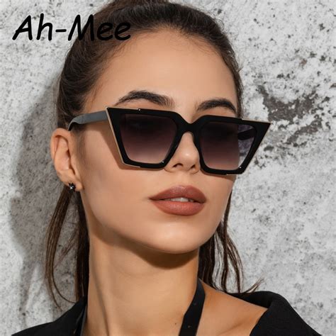 fashion cat eye sunglasses women luxury brand designer vintage gradient eyeglasses retro cateye