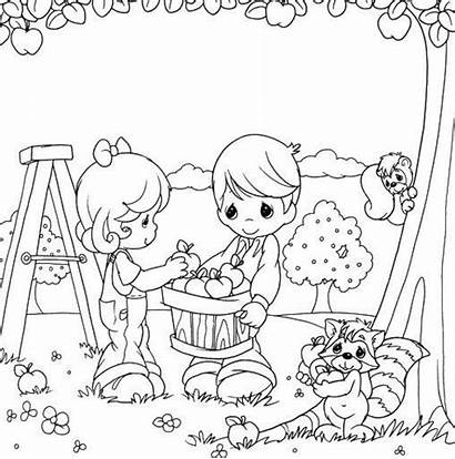 Precious Moments Coloring Pages Fall Harvest Quotes