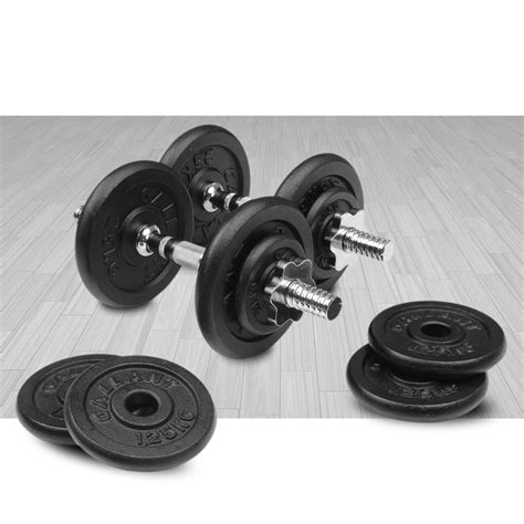 Gallant 20kg Cast Iron Adjustable Dumbells Free Hand Weights Set For