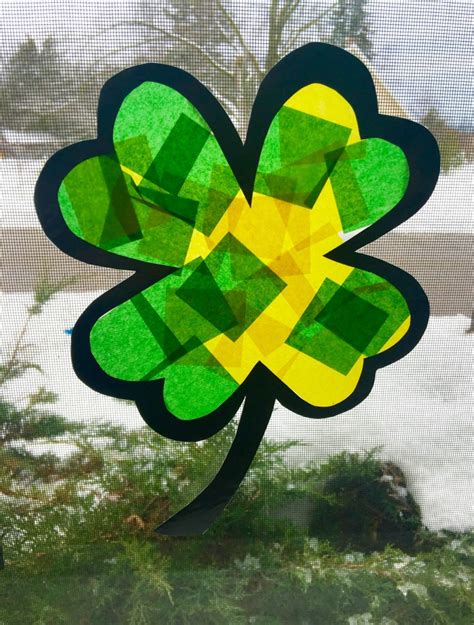 Stained Glass Clover Craft For Kids The Jenny Evolution
