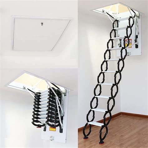 Retractable Attic Ceiling Ladder 105ft Height Loft Folding Stairs