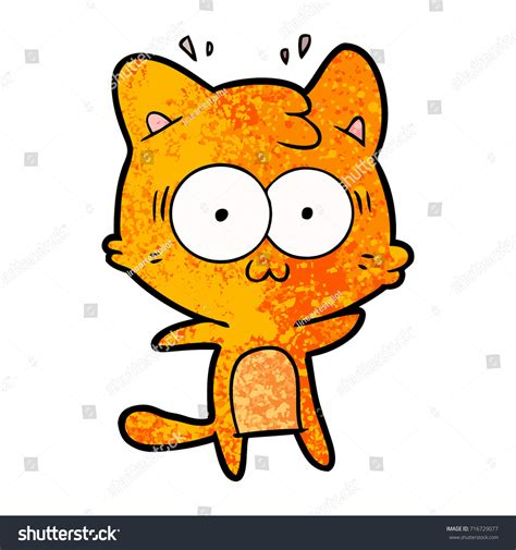 Cartoon Surprised Cat Stock Vector Royalty Free 716729077 Shutterstock