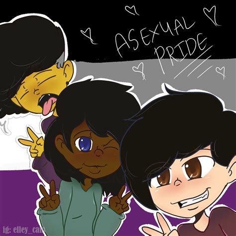 These Are Three Of My Ocs That Are Asexual I Drew This On The Last Day Of Asexual Awareness