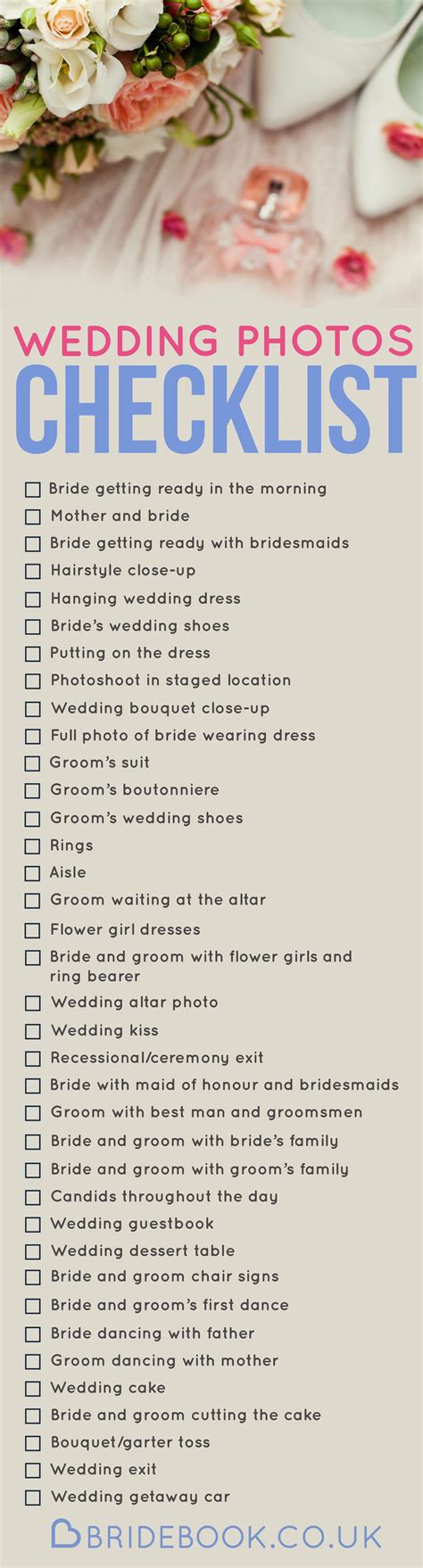 Wedding Photography Checklist Printable