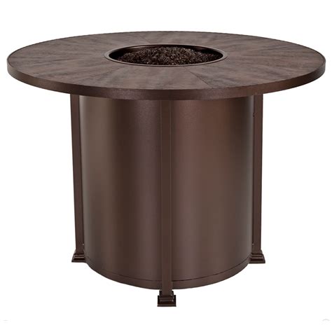 Ow Lee Santorini 54 Round Counter Height Fire Pit Table 5110 54rdk